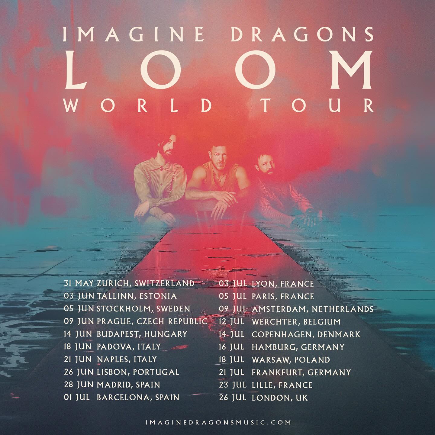 Imagine Dragons World Tour Program (source : instagram.com)